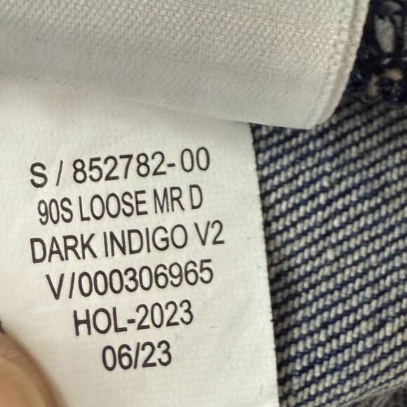 Gap 90s Loose Mid Rise Dark‎ Indigo Size 12L Straight Leg Basic - Picture 7 of 11